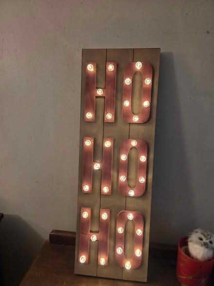 Photo of free Lighted Ho Ho Ho sign (Uphams Corner dorchester) #1