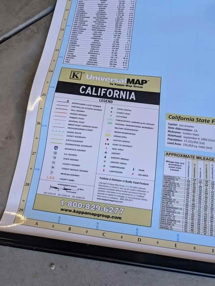 Photo of free large California wall map (Terra Vista Way and Pierce Ave) #2