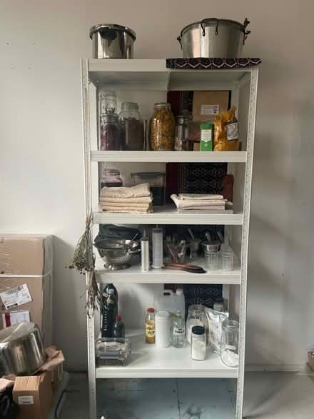 Photo of free White Painted Steel Office Shelving (Praxis N16 Stoke Newington) #2