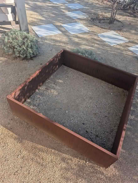 Photo of free 48" square corten steel planters (Terra Vista Way and Pierce Ave) #3