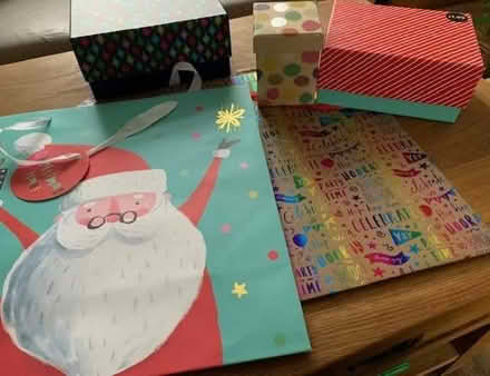 Photo of free 3 large christmas gift bags and 3 small gift boxes (Swannington LE67) #2