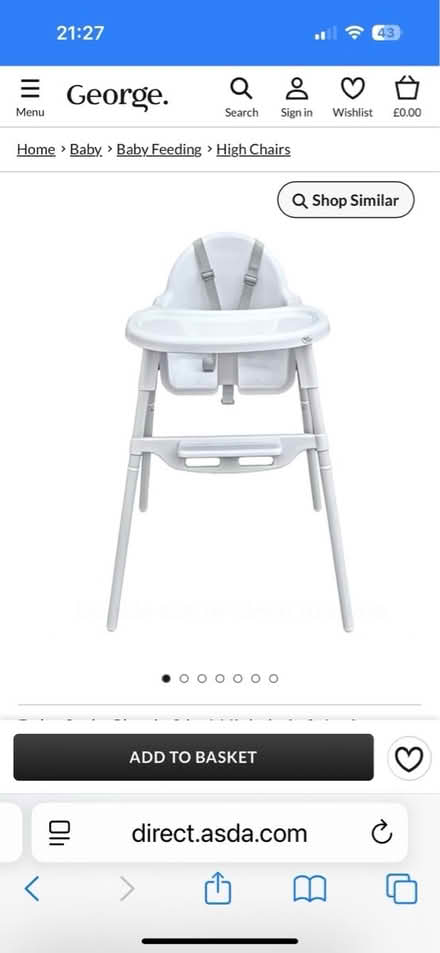 Photo of free High chair (S5 8HN) #1