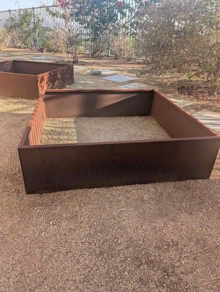 Photo of free 48" square corten steel planters (Terra Vista Way and Pierce Ave) #2
