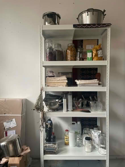 Photo of free White Painted Steel Office Shelving (Praxis N16 Stoke Newington) #3
