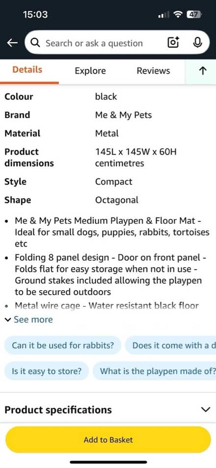 Photo of free Puppy pen (Grove Park W4) #3