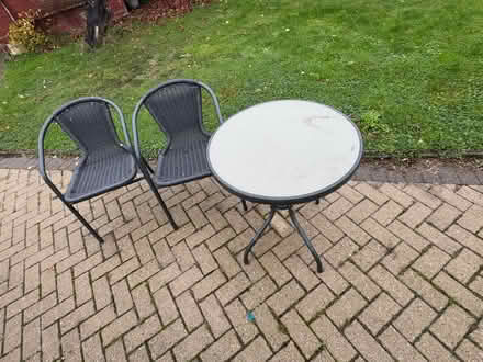 Photo of free Garden table and two chairs (Stanford-Le-Hope SS17) #1