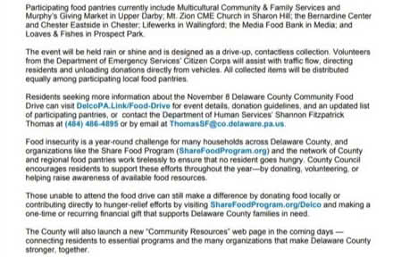 Photo of free ebt delayed food drives (Yeadon) #2