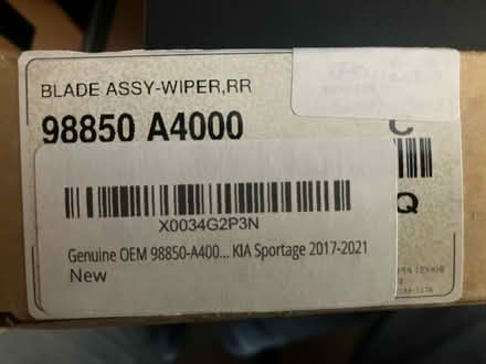 Photo of free Kia Sportage Rear Wiper Blade (New) (Livonia) #3