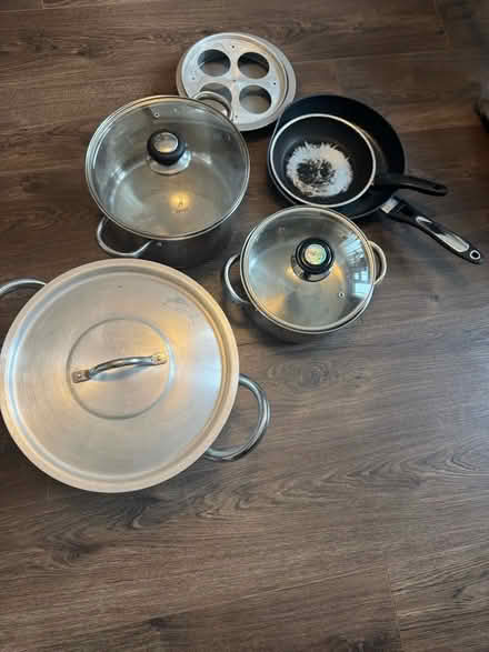 Photo of free Large pots and pans (Harold Hill RM3) #3