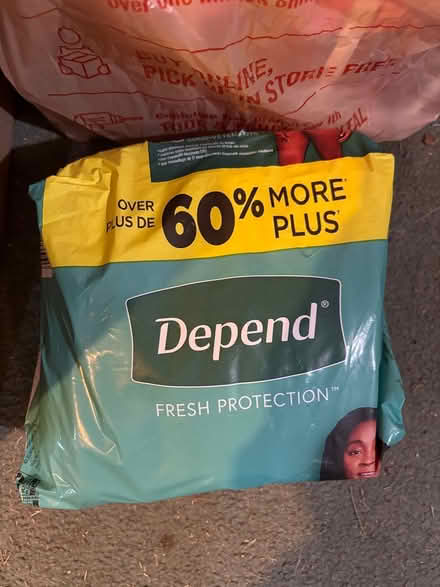 Photo of free Poise pads and Depends (Groton, Cow Pond) #3