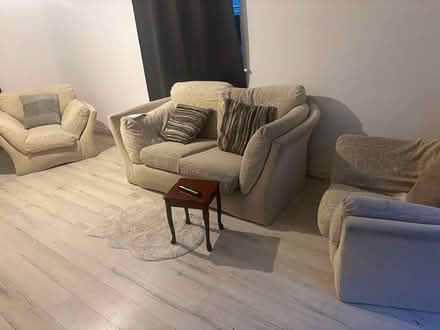 Photo of free sofa set -2 seater n 2 singles (PE2 Stanground) #4