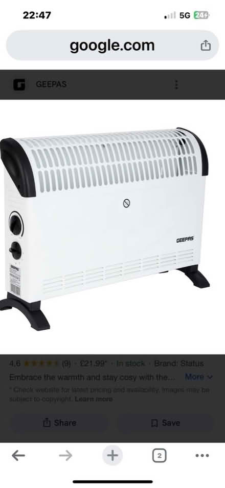 Photo of Electric heater (Airport Junction UB7) #1