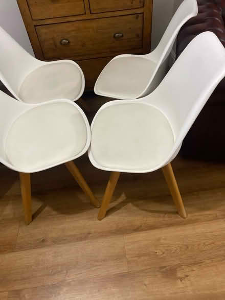 Photo of free 4 plastic chairs (ME8) #1