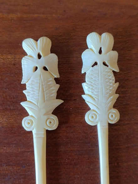 Photo of free Two carved fruit forks, possibly ivory (Keswick CA12) #2