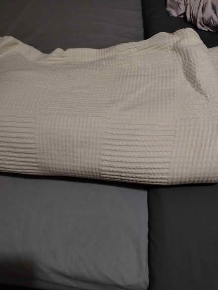 Photo of free Large cream waffle cotton throw (Speedwell Bristol) #4