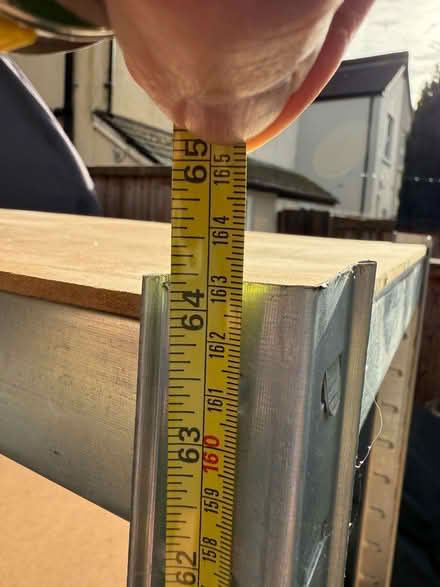 Photo of free Shelving - galvanised metal, wood shelf 163x40x90 (HxDxW) (Earlswood RH1) #3