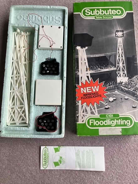 Photo of free Subbuteo table football floodlights (Billericay central) #1