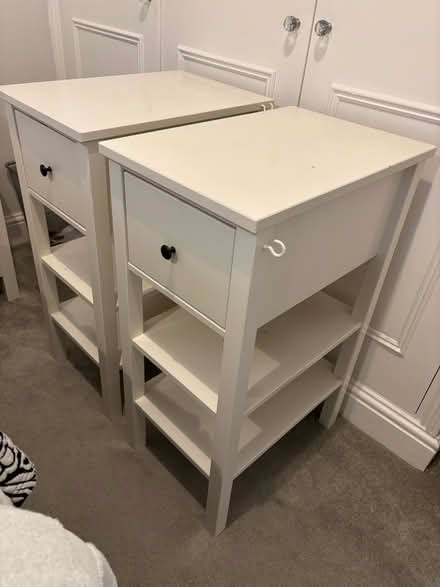 Photo of free Bedside Tables white - set of 2 (Earls Court SW10) #1