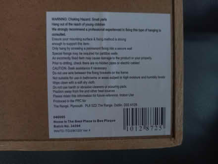 Photo of free Bee Wall Plaque (Collyhurst M40) #3