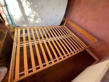 Photo of free Double bed frame, IKEA NEIDEN, pine wood (Great Waldingfield CO10) #3