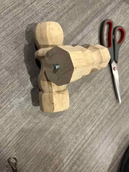 Photo of free solid, unfinished newel top (Golden Triangle) #1