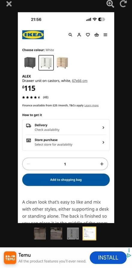 Photo of free IKEA Alex Drawer Storage Unit (Ealing Pitshanger W5) #3