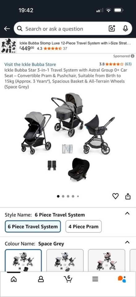 Photo of 3 in 1 travel system and nursing pillow (Bricknells Meadow OX28) #2