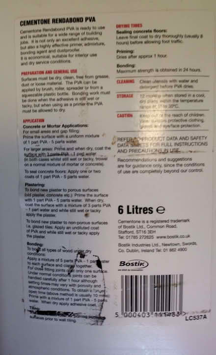 Photo of free pva glue - large tub (West Marina TN38) #2