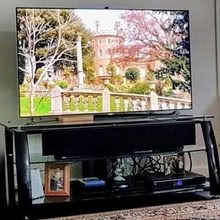 Photo of free glass tv stand/ entertainment unit (Maribyrnong) #1