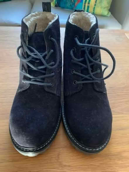 Photo of free Size 4 Dark indigo suede ankle boots (Swannington LE67) #3