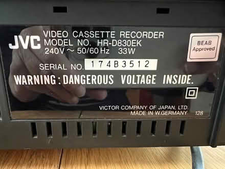 Photo of free VHS cassette recorder. (Northway OX3) #3