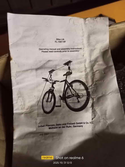 Photo of free Bikemate bike hoist (Purley on Thames RG31) #1