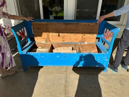 Photo of free Antique Bench with Storage (Old Mountain View) #2