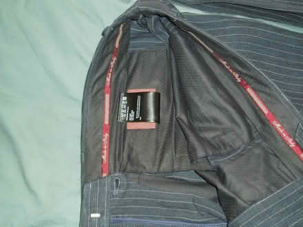 Photo of free M&S Mens Grey Stripped Italian Linen 2 Piece Suit (Yateley GU46) #2