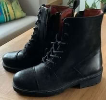 Photo of free Size 4 / 37 Black leather ankle boots (Swannington LE67) #3