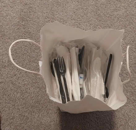 Photo of free Bag full of plastic cutlery (Arlington MA) #1