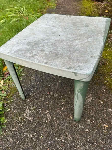 Photo of free Old Plastic garden table (Appleby-in-Westmorland CA16) #1