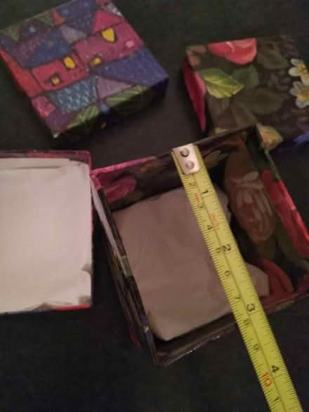 Photo of free 2 Small colourful strong card boxes (Millhouses S7) #1