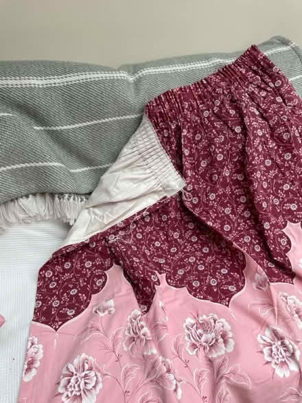 Photo of free Curtains - pink flower pattern (Steyning BN44) #2