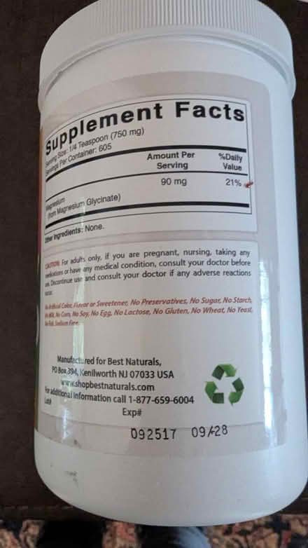 Photo of free Magnesium Glycinate Powder (Bellevue Bridle Trails area) #2