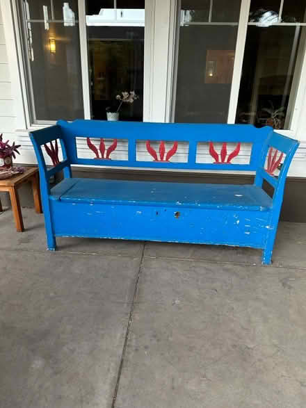 Photo of free Antique Bench with Storage (Old Mountain View) #1