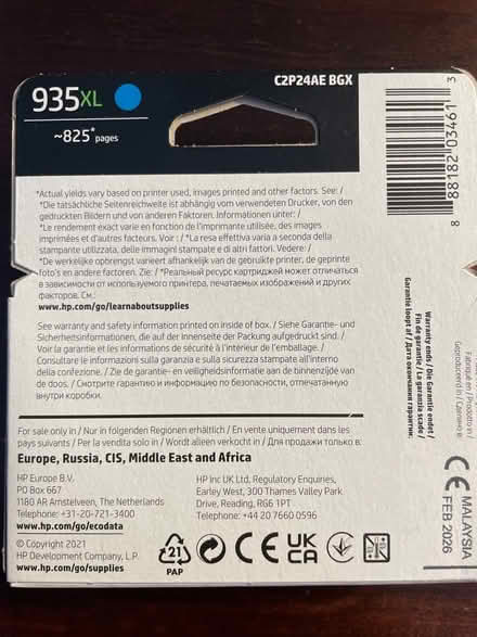 Photo of free Original HP ink Cartridges (Combe Oxfordshire OX29) #2