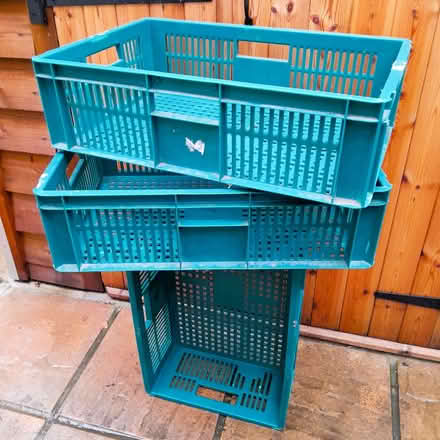 Photo of free Heavy-duty plastic crates x 3 (Blackness TN6) #1