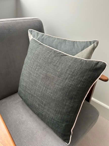 Photo of free 2 pink grey black cushions (Wimbledon Village SW19) #3
