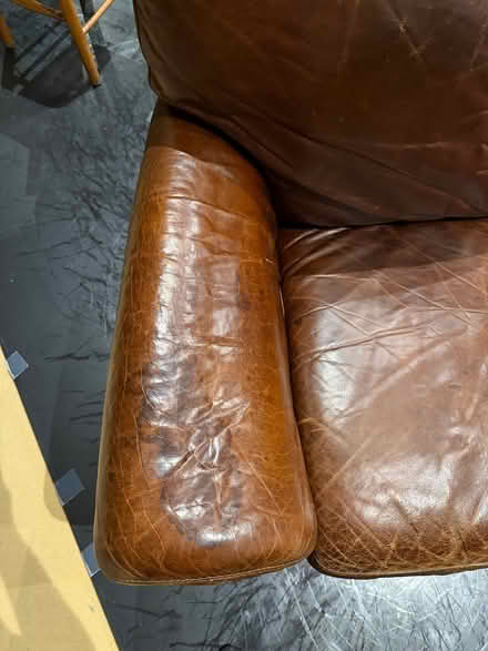 Photo of free 2 Seater Leather sofa - brown (Hersham KT12) #2