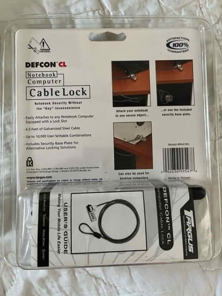 Photo of free Cable lock for computer (Lansdale) #2