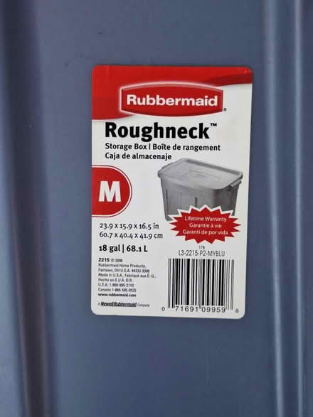 Photo of free Rubbermaid storage bins (North San Jose) #1