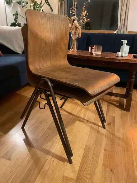 Photo of free Two vintage 1960s school chairs (Newington Green N1) #3