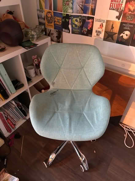Photo of free Mint green desk chair with wheels (Pollok G53) #1