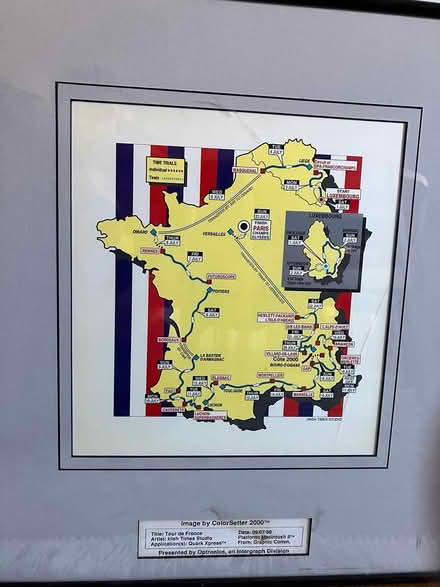 Photo of free Tour de France map poster (Newton Center) #1